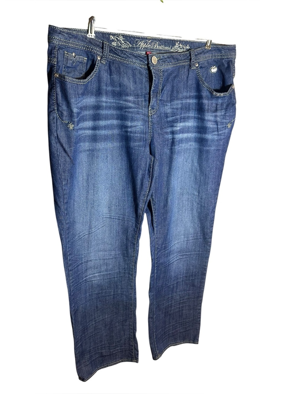 Apple Bottoms blue denim straight-leg jeans Women’s size 22 - Picture 2 of 11